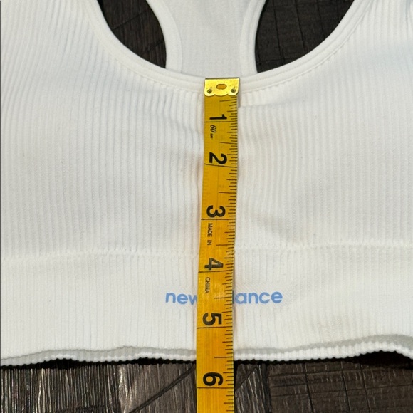 New Balance Set of 2 Sports Bras Racerback Ribbed White and Blue NWOT S - Picture 16 of 16